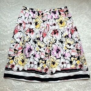 Vintage 80s Koret colorful floral skirt X-Large women’s cotton lined